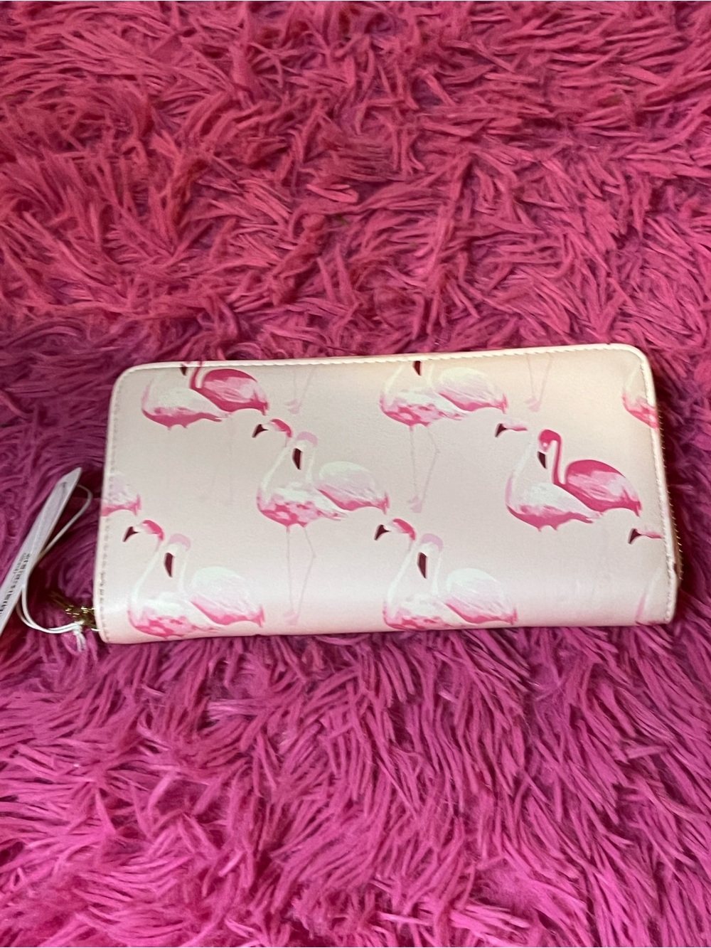 Pink Flamingo Print Zip Wallet - Women Bags